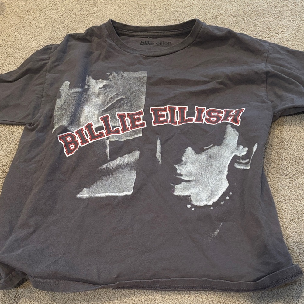 Billie Eilish Gray Graphic Tee
